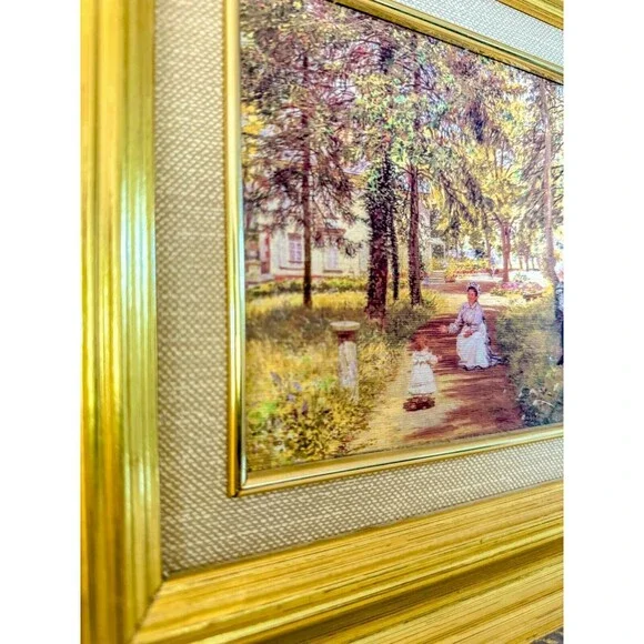 Vintage First Steps by M. F. Firmin Girard (1838-1901) Antique Lithograph Print